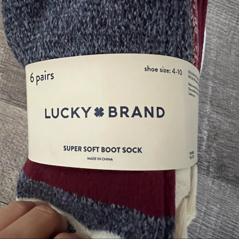Lucky Brand Boot Socks 5 Pair Womens Cozy Cabin Socks Size 4-10 NWT